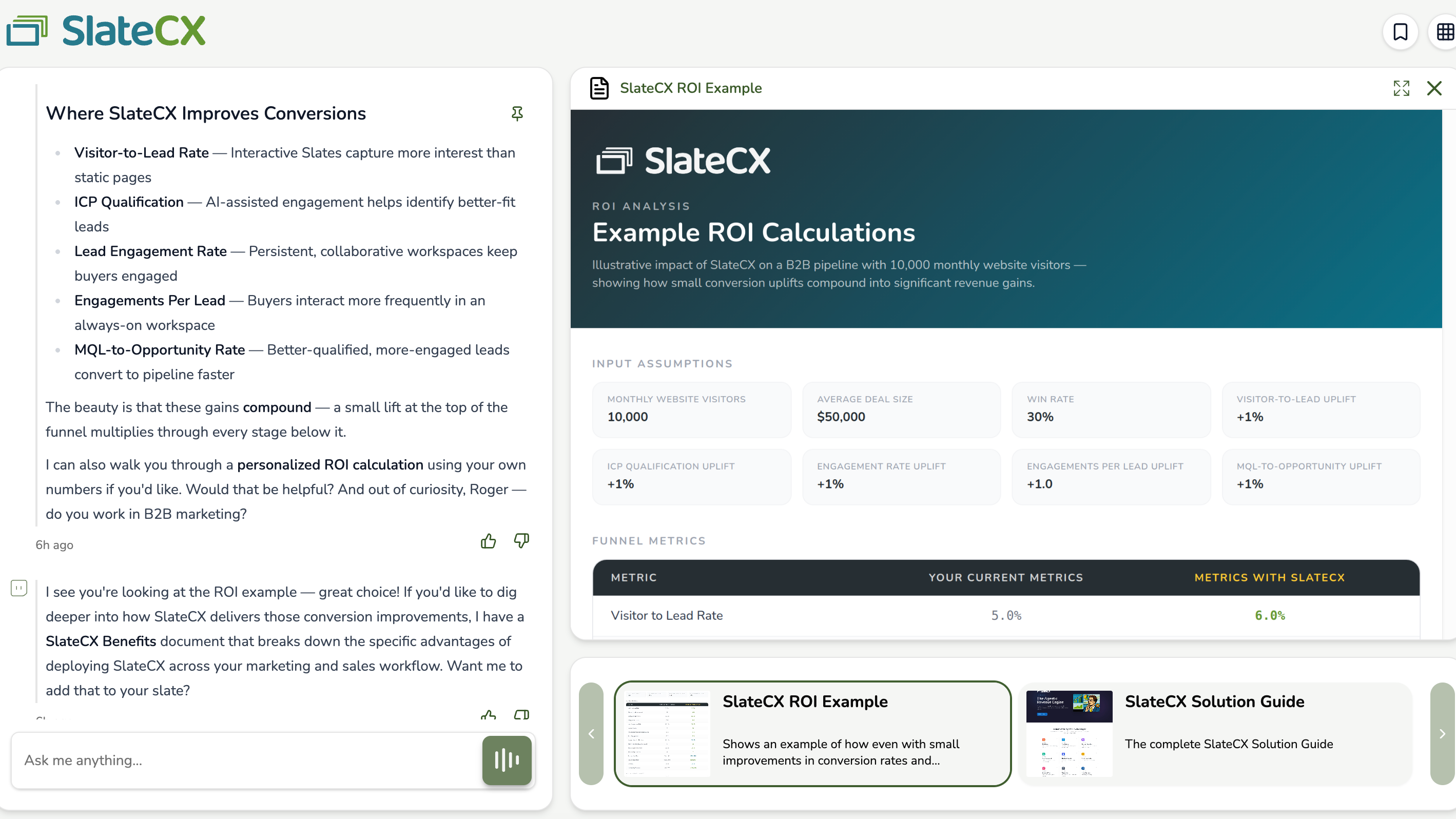 SlateCX Buyer Workspace